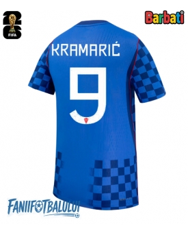 Croația Andrej Kramaric #9 Tricou Fotbal Replică Mondial 2026 Barbati Deplasare